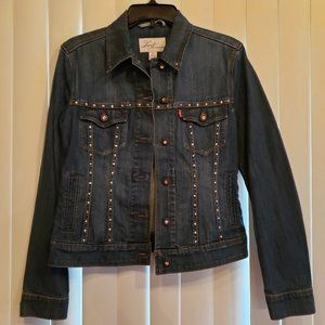 Ladie's denim jacket with crystals applied